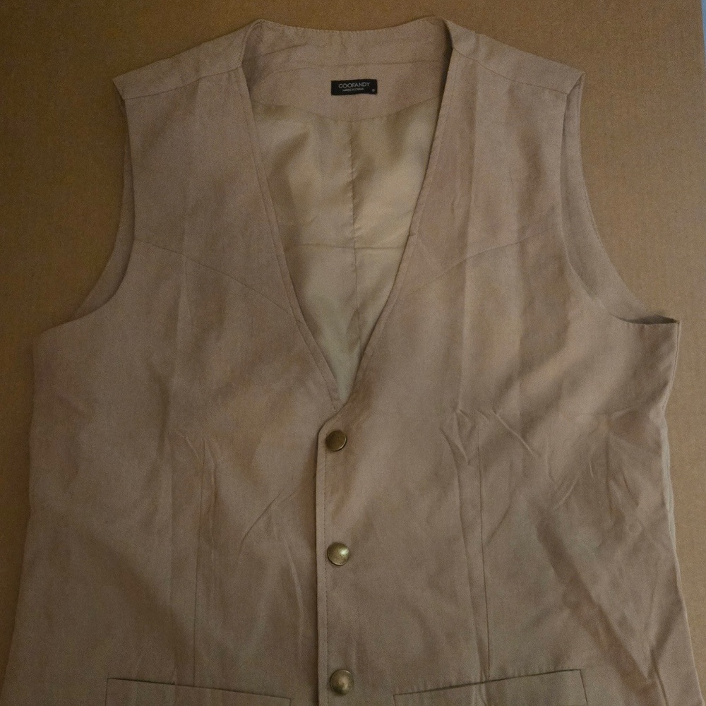 Tan COOFANDY Vest
